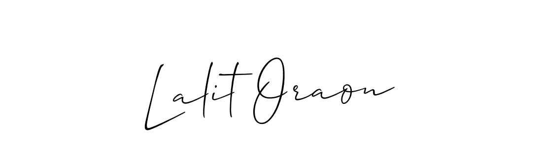 Make a beautiful signature design for name Lalit Oraon. With this signature (Allison_Script) style, you can create a handwritten signature for free. Lalit Oraon signature style 2 images and pictures png