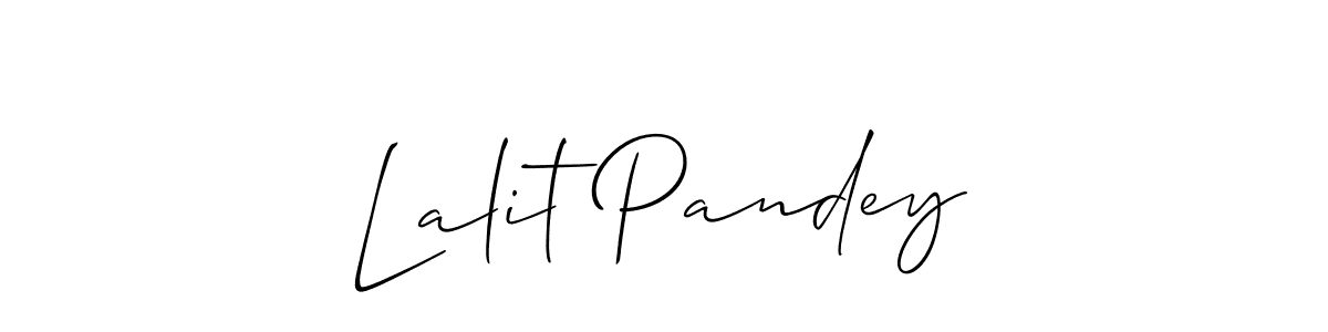 Design your own signature with our free online signature maker. With this signature software, you can create a handwritten (Allison_Script) signature for name Lalit Pandey. Lalit Pandey signature style 2 images and pictures png