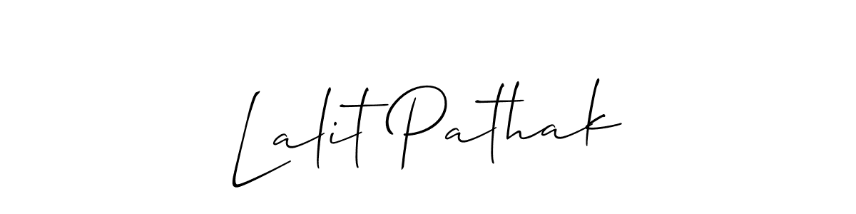 Similarly Allison_Script is the best handwritten signature design. Signature creator online .You can use it as an online autograph creator for name Lalit Pathak. Lalit Pathak signature style 2 images and pictures png