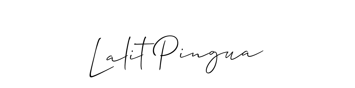 Make a beautiful signature design for name Lalit Pingua. With this signature (Allison_Script) style, you can create a handwritten signature for free. Lalit Pingua signature style 2 images and pictures png