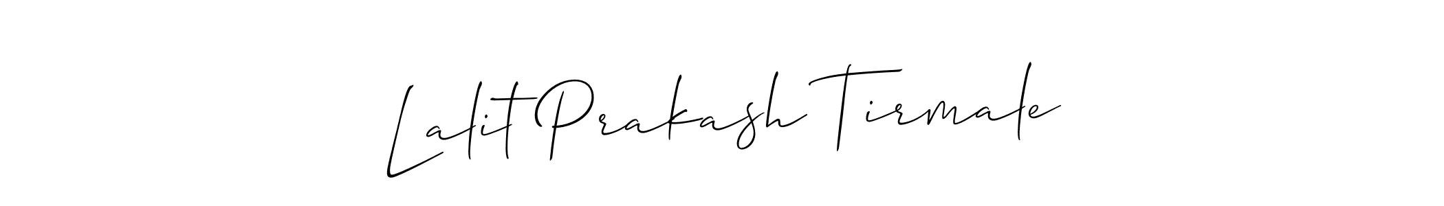 Create a beautiful signature design for name Lalit Prakash Tirmale. With this signature (Allison_Script) fonts, you can make a handwritten signature for free. Lalit Prakash Tirmale signature style 2 images and pictures png