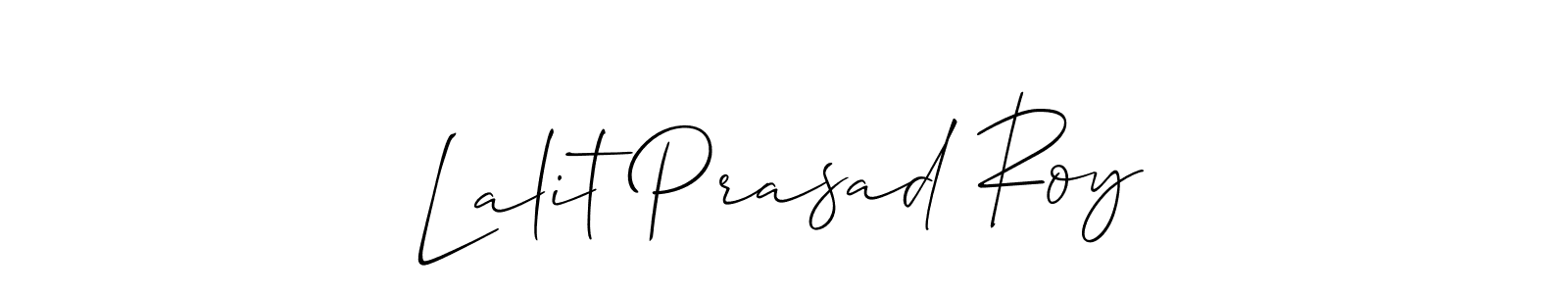 The best way (Allison_Script) to make a short signature is to pick only two or three words in your name. The name Lalit Prasad Roy include a total of six letters. For converting this name. Lalit Prasad Roy signature style 2 images and pictures png