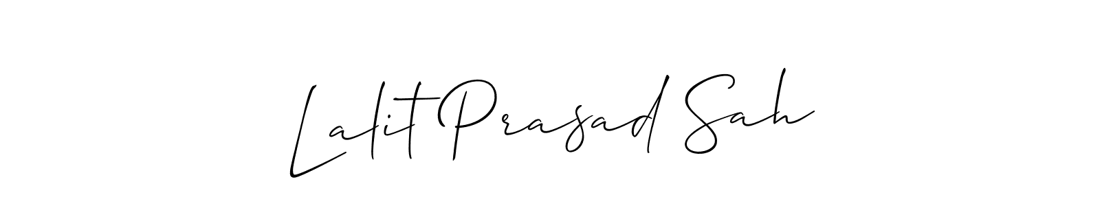 Design your own signature with our free online signature maker. With this signature software, you can create a handwritten (Allison_Script) signature for name Lalit Prasad Sah. Lalit Prasad Sah signature style 2 images and pictures png