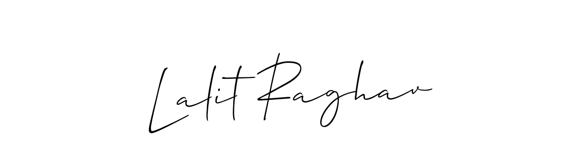 Create a beautiful signature design for name Lalit Raghav. With this signature (Allison_Script) fonts, you can make a handwritten signature for free. Lalit Raghav signature style 2 images and pictures png