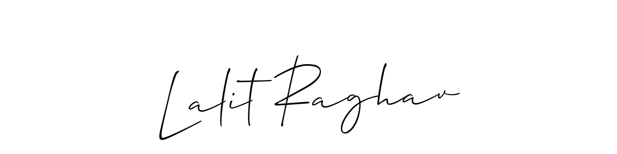 Create a beautiful signature design for name Lalit Raghav. With this signature (Allison_Script) fonts, you can make a handwritten signature for free. Lalit Raghav signature style 2 images and pictures png