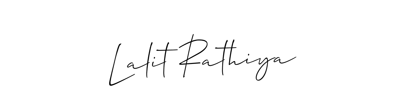 Similarly Allison_Script is the best handwritten signature design. Signature creator online .You can use it as an online autograph creator for name Lalit Rathiya. Lalit Rathiya signature style 2 images and pictures png