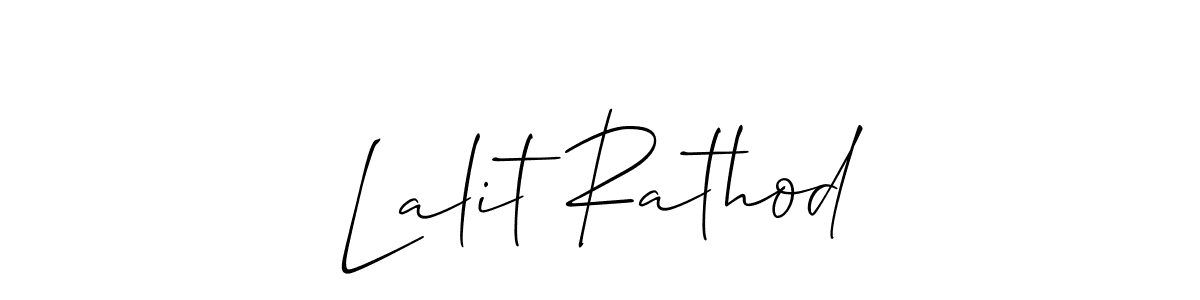 if you are searching for the best signature style for your name Lalit Rathod. so please give up your signature search. here we have designed multiple signature styles  using Allison_Script. Lalit Rathod signature style 2 images and pictures png