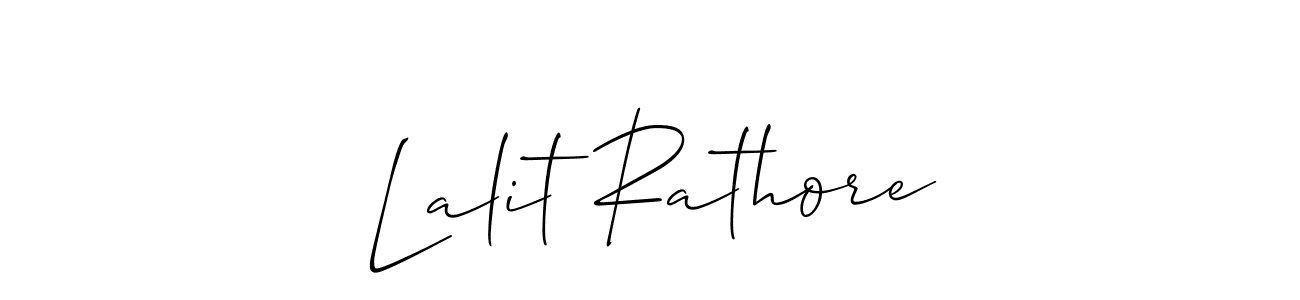 Use a signature maker to create a handwritten signature online. With this signature software, you can design (Allison_Script) your own signature for name Lalit Rathore. Lalit Rathore signature style 2 images and pictures png