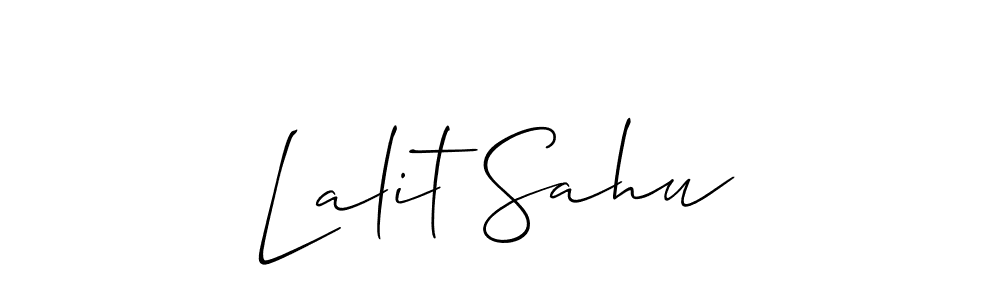 Create a beautiful signature design for name Lalit Sahu. With this signature (Allison_Script) fonts, you can make a handwritten signature for free. Lalit Sahu signature style 2 images and pictures png