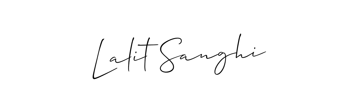 Create a beautiful signature design for name Lalit Sanghi. With this signature (Allison_Script) fonts, you can make a handwritten signature for free. Lalit Sanghi signature style 2 images and pictures png