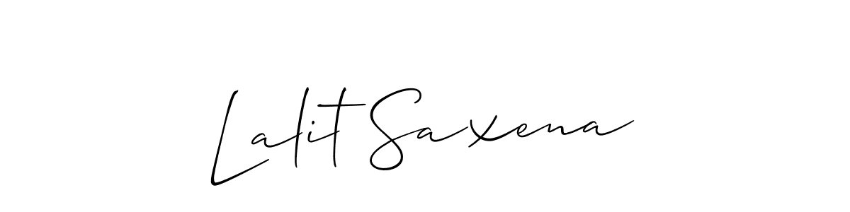 How to make Lalit Saxena signature? Allison_Script is a professional autograph style. Create handwritten signature for Lalit Saxena name. Lalit Saxena signature style 2 images and pictures png