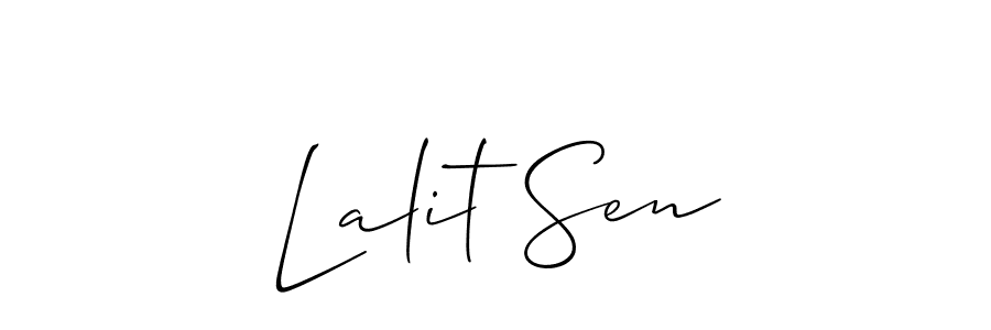 Lalit Sen stylish signature style. Best Handwritten Sign (Allison_Script) for my name. Handwritten Signature Collection Ideas for my name Lalit Sen. Lalit Sen signature style 2 images and pictures png