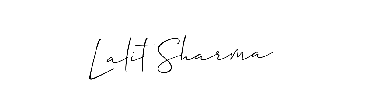 You should practise on your own different ways (Allison_Script) to write your name (Lalit Sharma) in signature. don't let someone else do it for you. Lalit Sharma signature style 2 images and pictures png