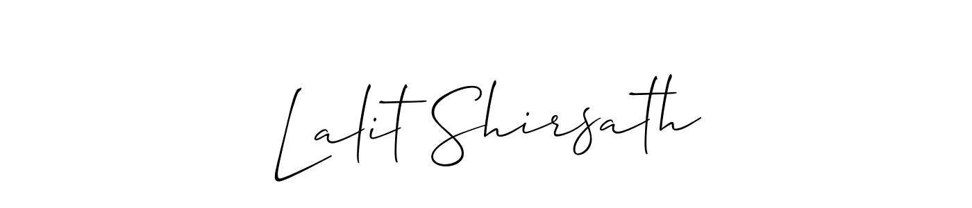 Make a beautiful signature design for name Lalit Shirsath. With this signature (Allison_Script) style, you can create a handwritten signature for free. Lalit Shirsath signature style 2 images and pictures png