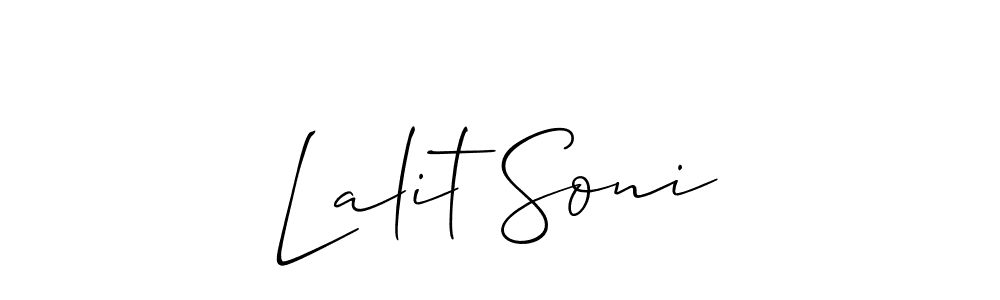 How to Draw Lalit Soni signature style? Allison_Script is a latest design signature styles for name Lalit Soni. Lalit Soni signature style 2 images and pictures png