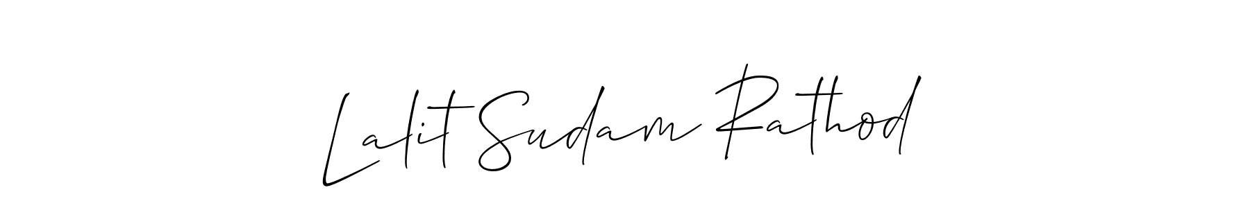 It looks lik you need a new signature style for name Lalit Sudam Rathod. Design unique handwritten (Allison_Script) signature with our free signature maker in just a few clicks. Lalit Sudam Rathod signature style 2 images and pictures png