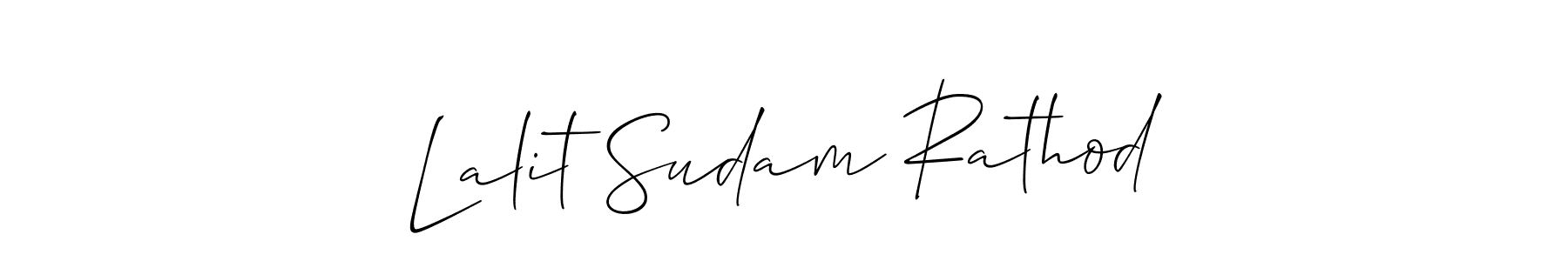 It looks lik you need a new signature style for name Lalit Sudam Rathod. Design unique handwritten (Allison_Script) signature with our free signature maker in just a few clicks. Lalit Sudam Rathod signature style 2 images and pictures png