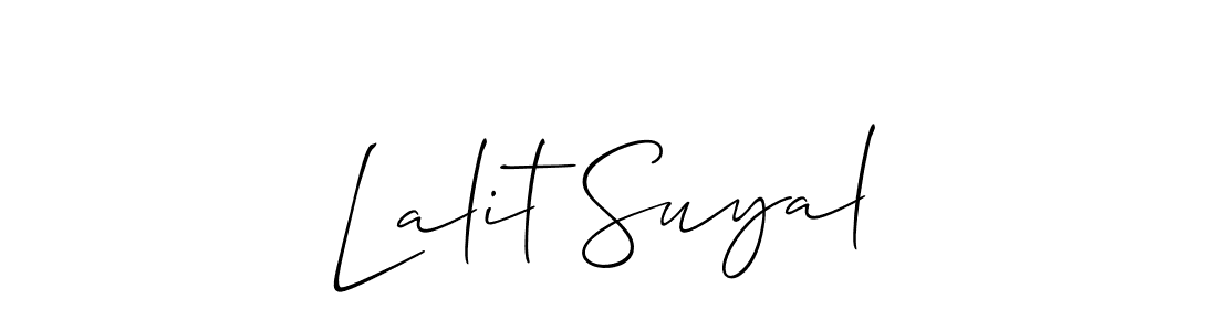 Once you've used our free online signature maker to create your best signature Allison_Script style, it's time to enjoy all of the benefits that Lalit Suyal name signing documents. Lalit Suyal signature style 2 images and pictures png