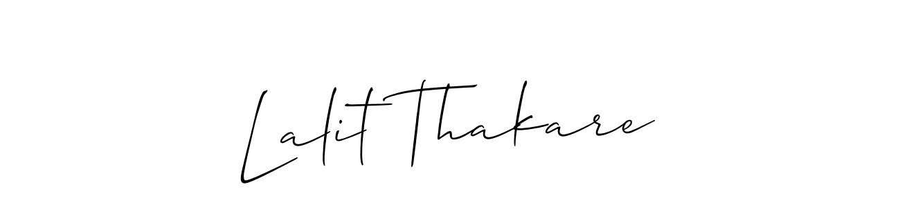 You should practise on your own different ways (Allison_Script) to write your name (Lalit Thakare) in signature. don't let someone else do it for you. Lalit Thakare signature style 2 images and pictures png