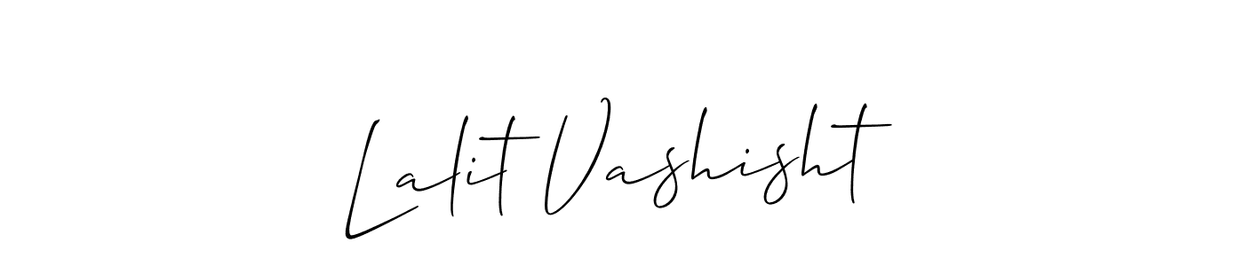 Similarly Allison_Script is the best handwritten signature design. Signature creator online .You can use it as an online autograph creator for name Lalit Vashisht. Lalit Vashisht signature style 2 images and pictures png