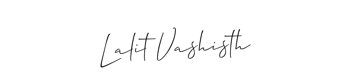 This is the best signature style for the Lalit Vashisth name. Also you like these signature font (Allison_Script). Mix name signature. Lalit Vashisth signature style 2 images and pictures png