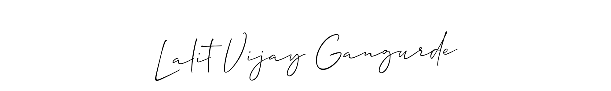 The best way (Allison_Script) to make a short signature is to pick only two or three words in your name. The name Lalit Vijay Gangurde include a total of six letters. For converting this name. Lalit Vijay Gangurde signature style 2 images and pictures png