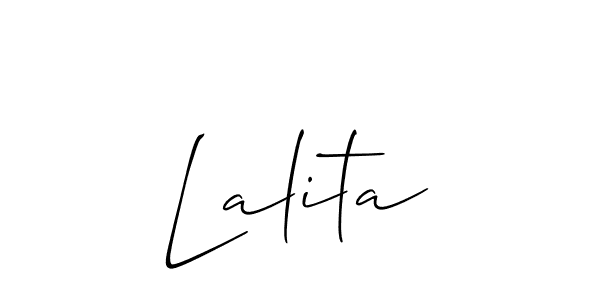 Similarly Allison_Script is the best handwritten signature design. Signature creator online .You can use it as an online autograph creator for name Lalita. Lalita signature style 2 images and pictures png