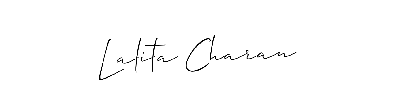 Also we have Lalita Charan name is the best signature style. Create professional handwritten signature collection using Allison_Script autograph style. Lalita Charan signature style 2 images and pictures png