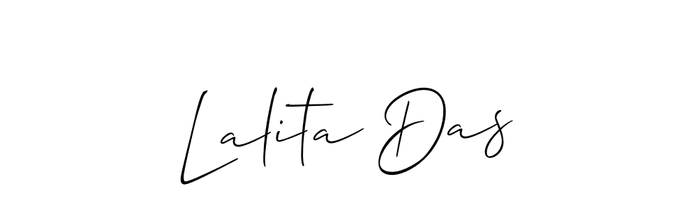 How to make Lalita Das name signature. Use Allison_Script style for creating short signs online. This is the latest handwritten sign. Lalita Das signature style 2 images and pictures png