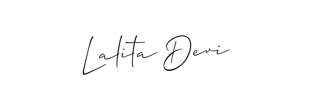 This is the best signature style for the Lalita Devi name. Also you like these signature font (Allison_Script). Mix name signature. Lalita Devi signature style 2 images and pictures png