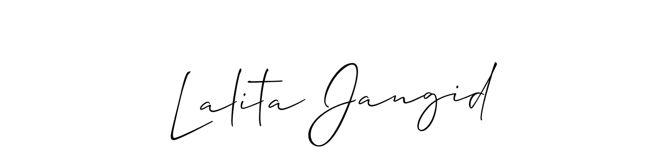 You can use this online signature creator to create a handwritten signature for the name Lalita Jangid. This is the best online autograph maker. Lalita Jangid signature style 2 images and pictures png