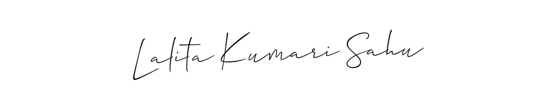 Lalita Kumari Sahu stylish signature style. Best Handwritten Sign (Allison_Script) for my name. Handwritten Signature Collection Ideas for my name Lalita Kumari Sahu. Lalita Kumari Sahu signature style 2 images and pictures png