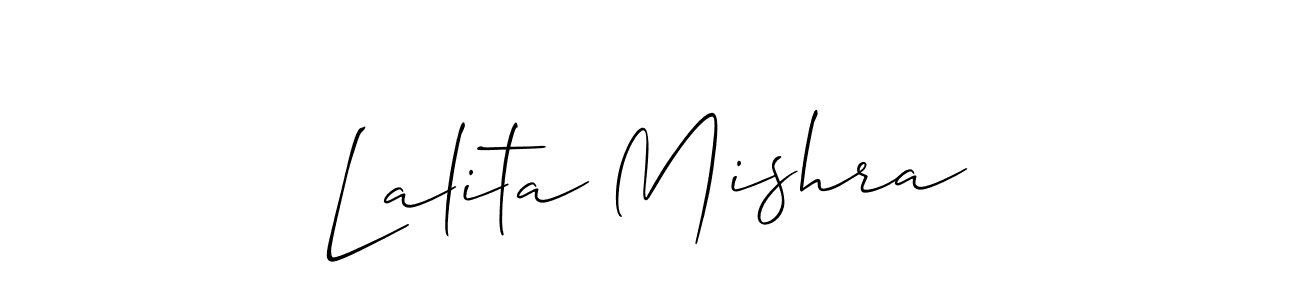 Design your own signature with our free online signature maker. With this signature software, you can create a handwritten (Allison_Script) signature for name Lalita Mishra. Lalita Mishra signature style 2 images and pictures png