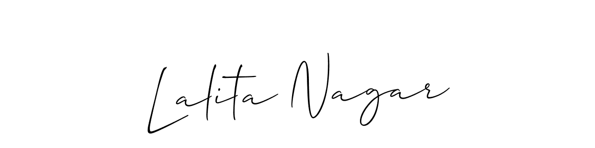 Create a beautiful signature design for name Lalita Nagar. With this signature (Allison_Script) fonts, you can make a handwritten signature for free. Lalita Nagar signature style 2 images and pictures png
