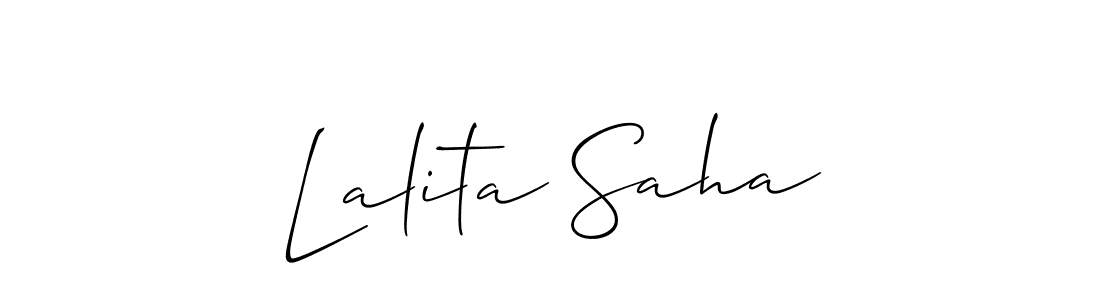 Make a beautiful signature design for name Lalita Saha. Use this online signature maker to create a handwritten signature for free. Lalita Saha signature style 2 images and pictures png