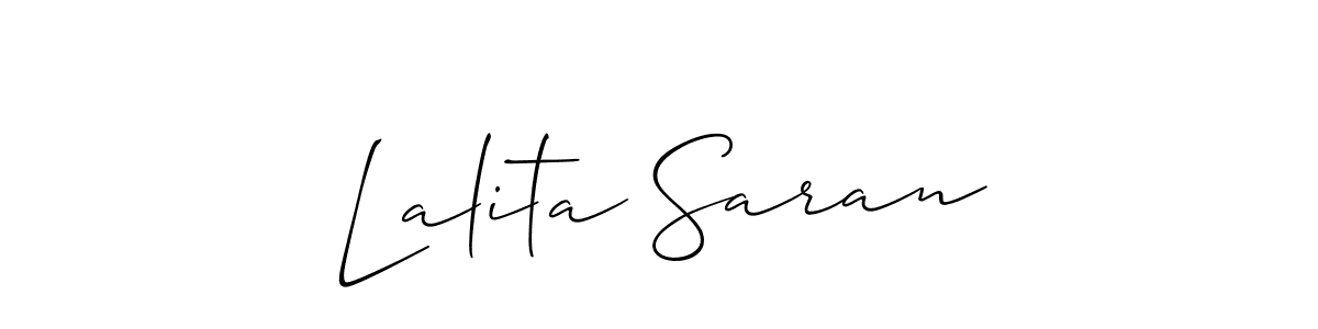 How to make Lalita Saran signature? Allison_Script is a professional autograph style. Create handwritten signature for Lalita Saran name. Lalita Saran signature style 2 images and pictures png