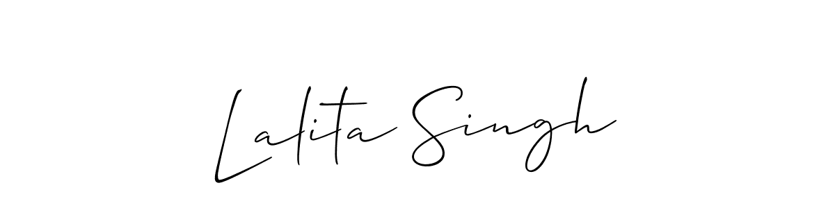 You should practise on your own different ways (Allison_Script) to write your name (Lalita Singh) in signature. don't let someone else do it for you. Lalita Singh signature style 2 images and pictures png