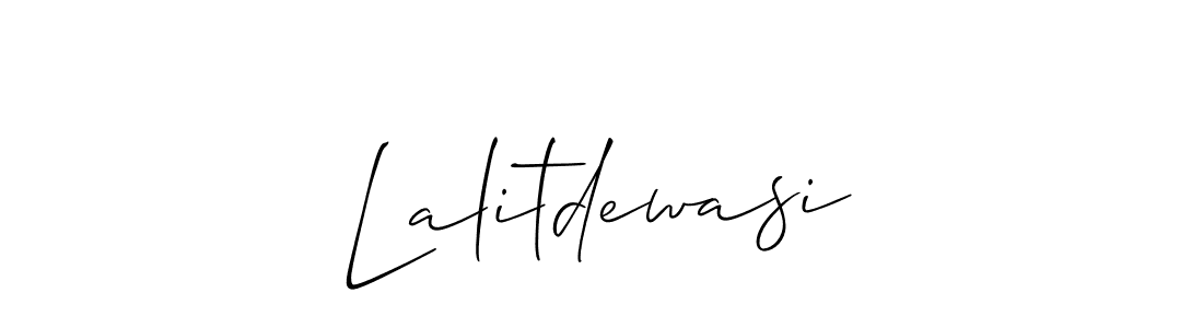 Use a signature maker to create a handwritten signature online. With this signature software, you can design (Allison_Script) your own signature for name Lalitdewasi. Lalitdewasi signature style 2 images and pictures png