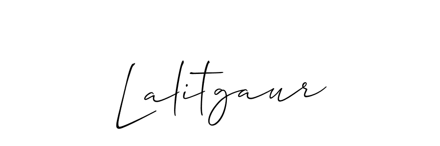Make a short Lalitgaur signature style. Manage your documents anywhere anytime using Allison_Script. Create and add eSignatures, submit forms, share and send files easily. Lalitgaur signature style 2 images and pictures png