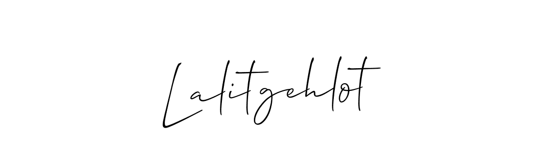 You should practise on your own different ways (Allison_Script) to write your name (Lalitgehlot) in signature. don't let someone else do it for you. Lalitgehlot signature style 2 images and pictures png