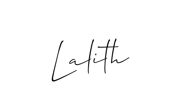 How to make Lalith name signature. Use Allison_Script style for creating short signs online. This is the latest handwritten sign. Lalith signature style 2 images and pictures png