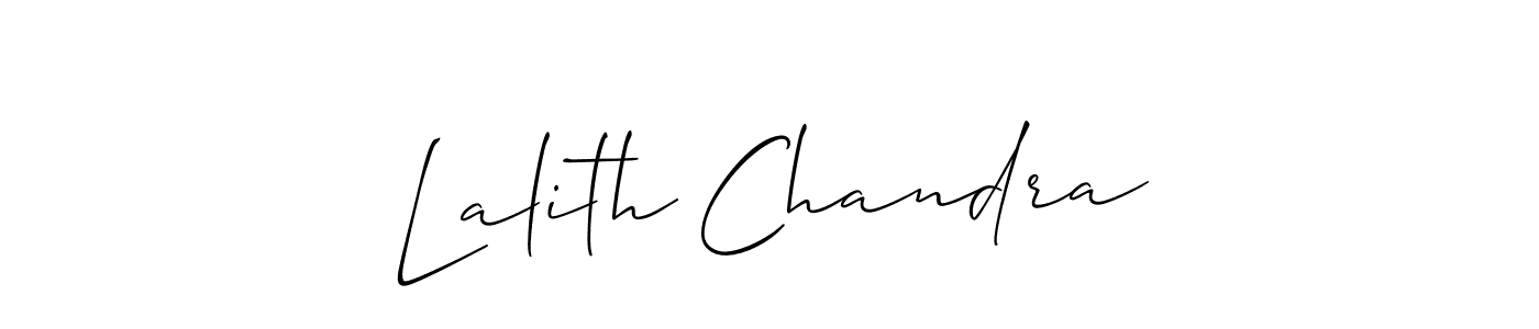 It looks lik you need a new signature style for name Lalith Chandra. Design unique handwritten (Allison_Script) signature with our free signature maker in just a few clicks. Lalith Chandra signature style 2 images and pictures png