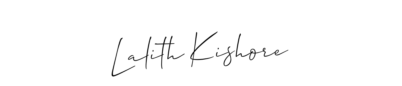 It looks lik you need a new signature style for name Lalith Kishore. Design unique handwritten (Allison_Script) signature with our free signature maker in just a few clicks. Lalith Kishore signature style 2 images and pictures png