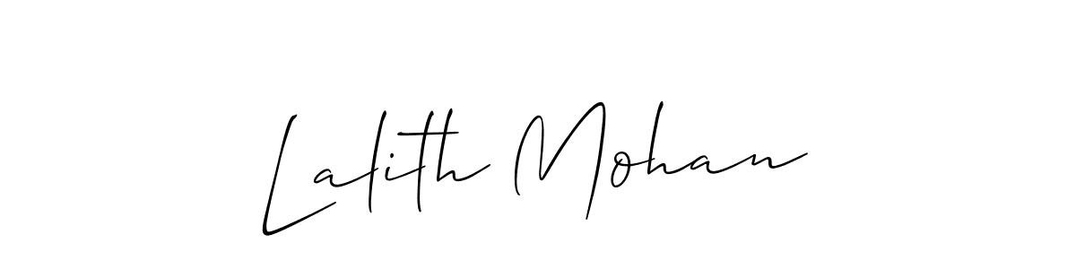 Similarly Allison_Script is the best handwritten signature design. Signature creator online .You can use it as an online autograph creator for name Lalith Mohan. Lalith Mohan signature style 2 images and pictures png