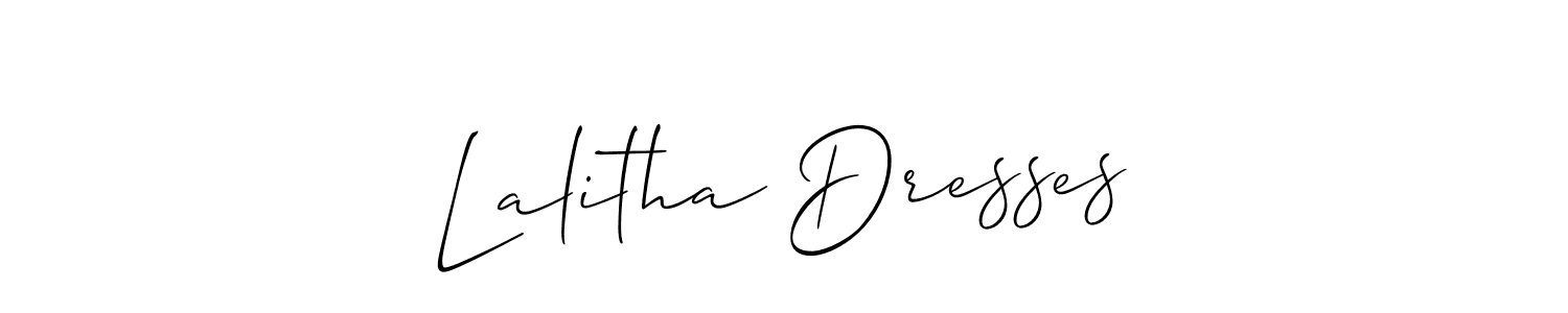 See photos of Lalitha Dresses official signature by Spectra . Check more albums & portfolios. Read reviews & check more about Allison_Script font. Lalitha Dresses signature style 2 images and pictures png