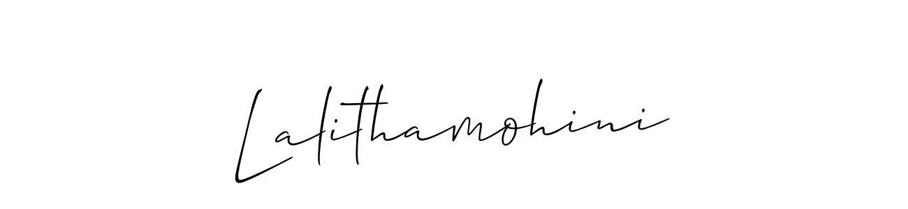 Design your own signature with our free online signature maker. With this signature software, you can create a handwritten (Allison_Script) signature for name Lalithamohini. Lalithamohini signature style 2 images and pictures png