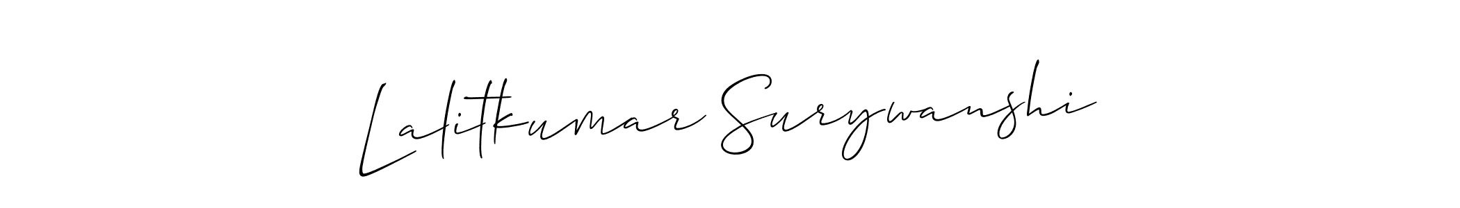 Make a beautiful signature design for name Lalitkumar Surywanshi. Use this online signature maker to create a handwritten signature for free. Lalitkumar Surywanshi signature style 2 images and pictures png