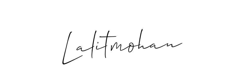 Use a signature maker to create a handwritten signature online. With this signature software, you can design (Allison_Script) your own signature for name Lalitmohan. Lalitmohan signature style 2 images and pictures png