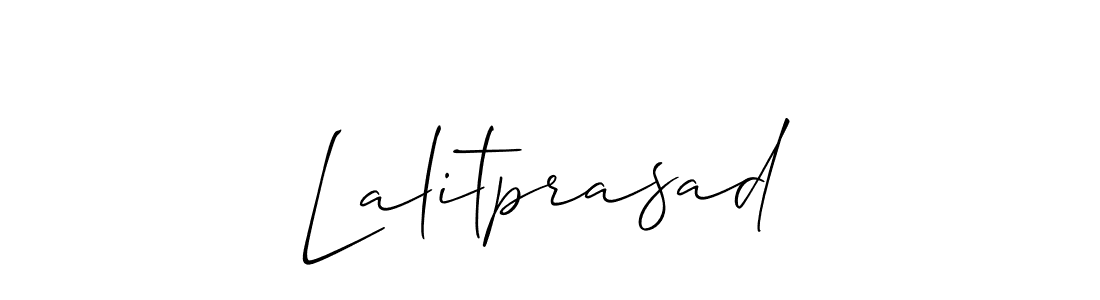 Make a beautiful signature design for name Lalitprasad. With this signature (Allison_Script) style, you can create a handwritten signature for free. Lalitprasad signature style 2 images and pictures png