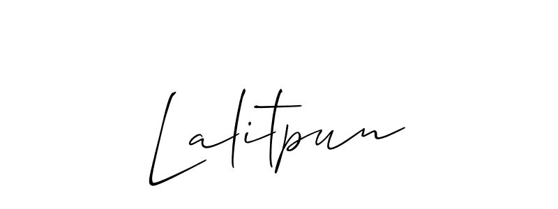 The best way (Allison_Script) to make a short signature is to pick only two or three words in your name. The name Lalitpun include a total of six letters. For converting this name. Lalitpun signature style 2 images and pictures png